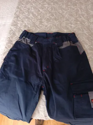 Pantalón de trabajo azul y gris