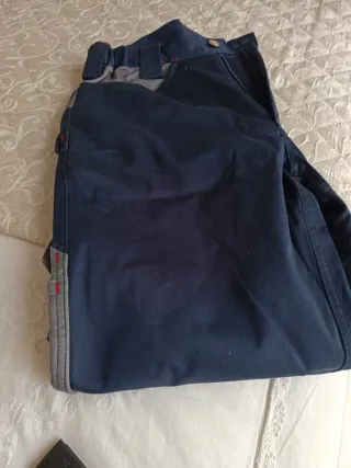 Pantalón de trabajo azul y gris