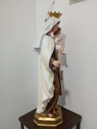 Virgen del Carmen con el niño Jesús de Olot 70 cm.