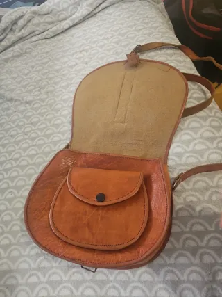 Bolso de cuero marrón original