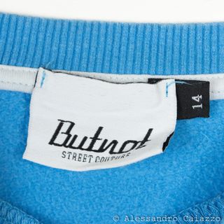 Felpa Butnot Azzurra Stampa Sneakers 14 anni