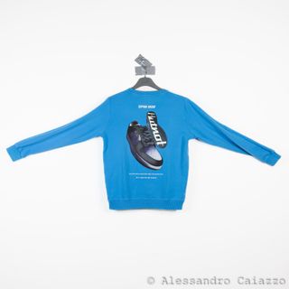 Felpa Butnot Azzurra Stampa Sneakers 14 anni