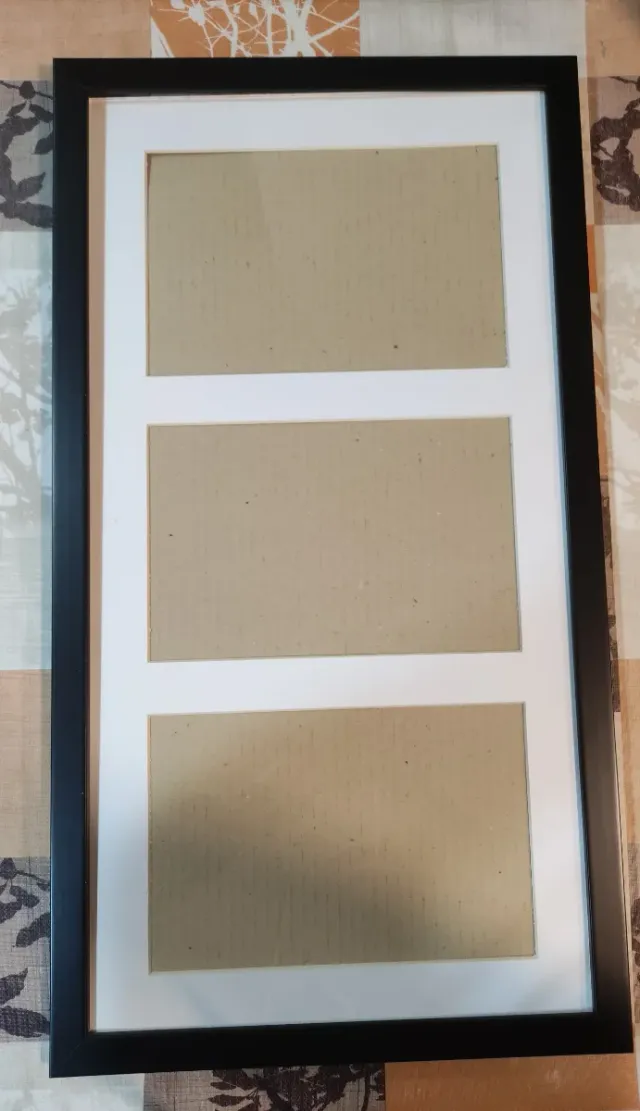 Marco de fotos negro madera y cristal