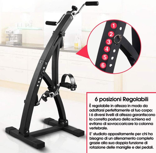 Pedaliera Allenamento Braccia Gambe Cyclette Cycl