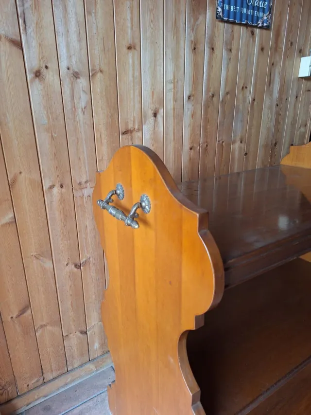 Carrello portavivande in legno a 3 ripiani