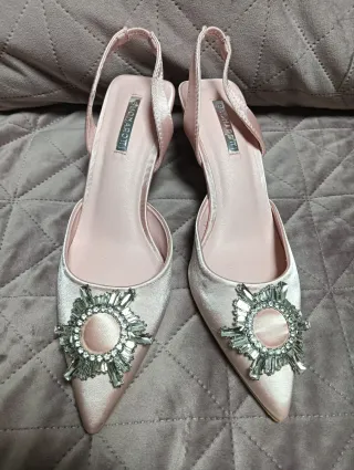 Zapatos de salón BUCCAROTTI rosa y plata