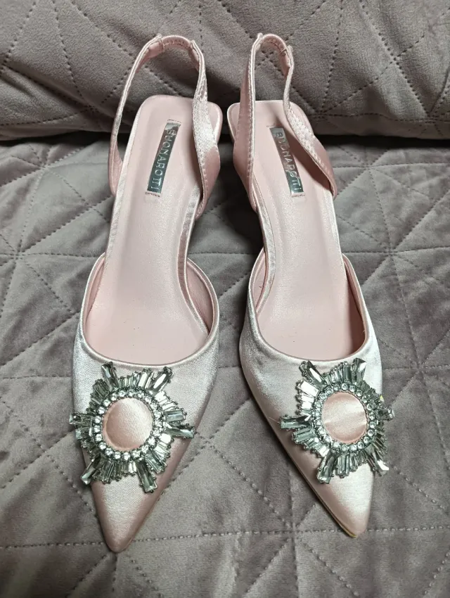 Zapatos de salón BUCCAROTTI rosa y plata