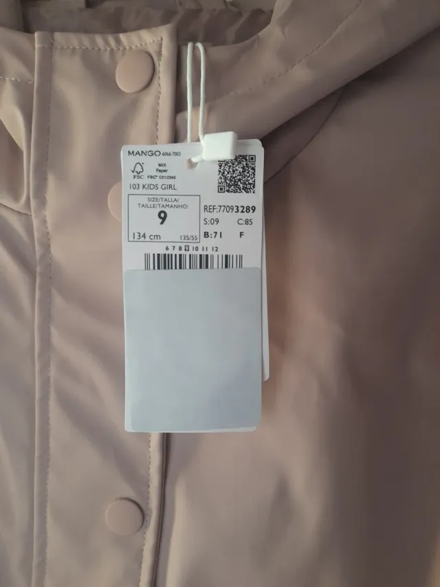 Chaqueta Impermeable Mango Talla M