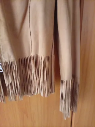 Giacca camicia vera pelle camoscio vintage