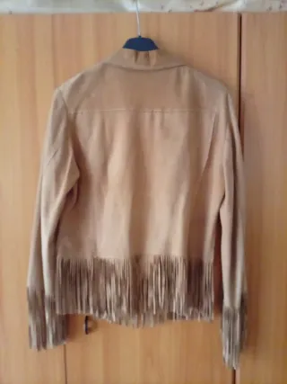 Giacca camicia vera pelle camoscio vintage