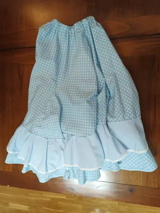 Falda flamenca volantes lunares niña