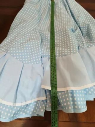 Falda flamenca volantes lunares niña