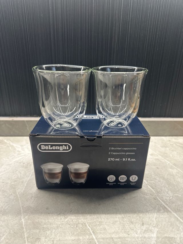 2 Vasos DeLonghi Cappuccino Doble Pared