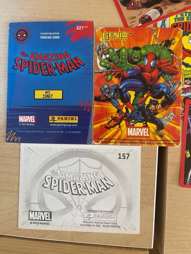 lote cartas marvel