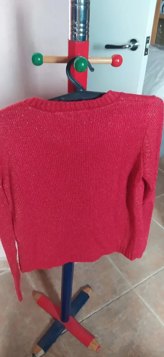 Jersey niña rojo brillante