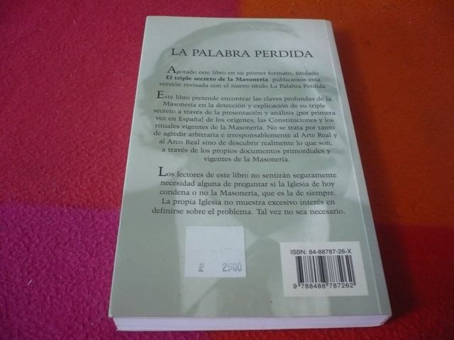 LA PALABRA PERDIDA EL TRIPLE SECRETO MASONERIA