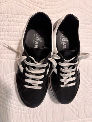 Hogan Zapatillas Piel Negro/Blanco