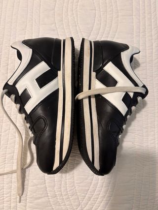 Hogan Zapatillas Piel Negro/Blanco