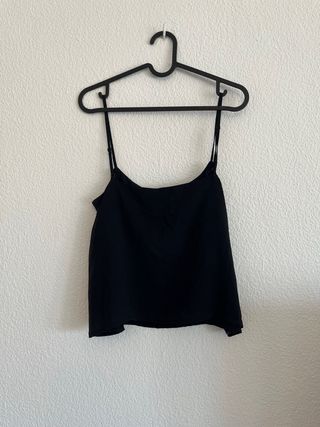 Top fiesta lentejuelas negro