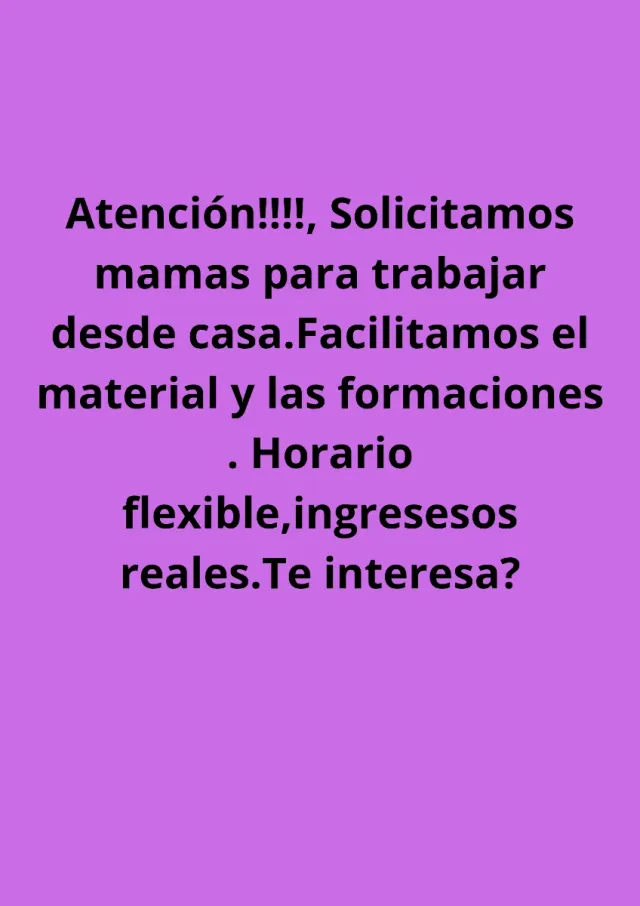 Trabajo desde casa para mamás