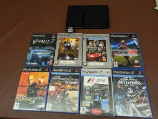 Playstation 2 + 8 juegos