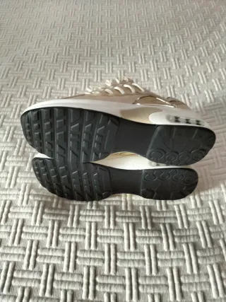 Zapatillas Athletic cuña mujer Malla Beige