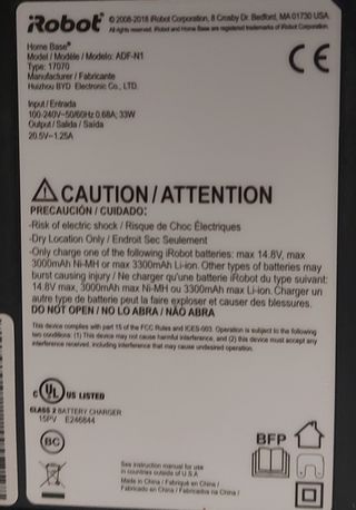 Base Carga ROOMBA. Cargador robot aspirador