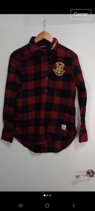 Camisa Harry Potter cuadros roja y azul