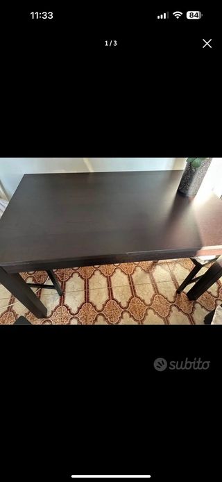 Tavolo Ikea legno scuro allungabile