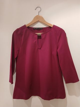 Blusa Zara Magenta Talla M