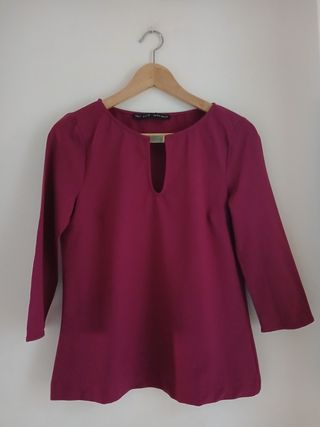 Blusa Zara Magenta Talla M