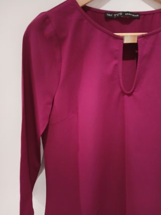 Blusa Zara Magenta Talla M