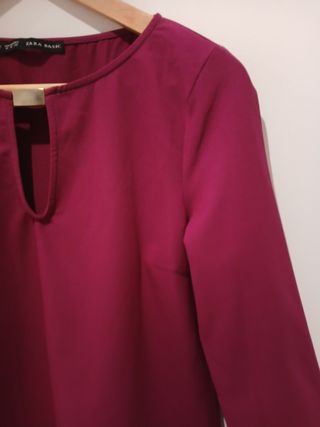 Blusa Zara Magenta Talla M
