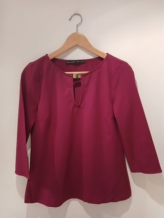 Blusa Zara Magenta Talla M