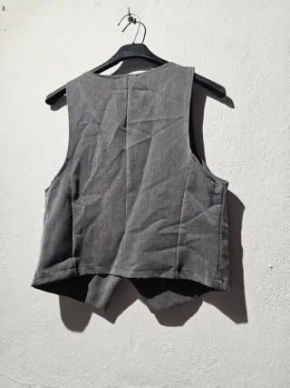 Chaleco sin mangas mujer gris