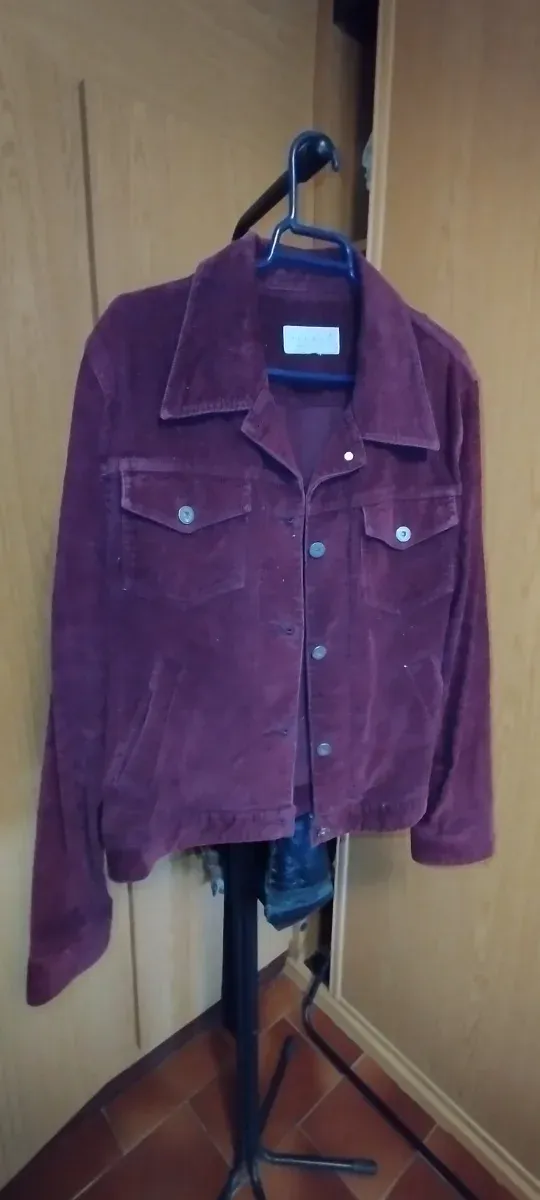 Cazadora pana H&M Talla M Morado