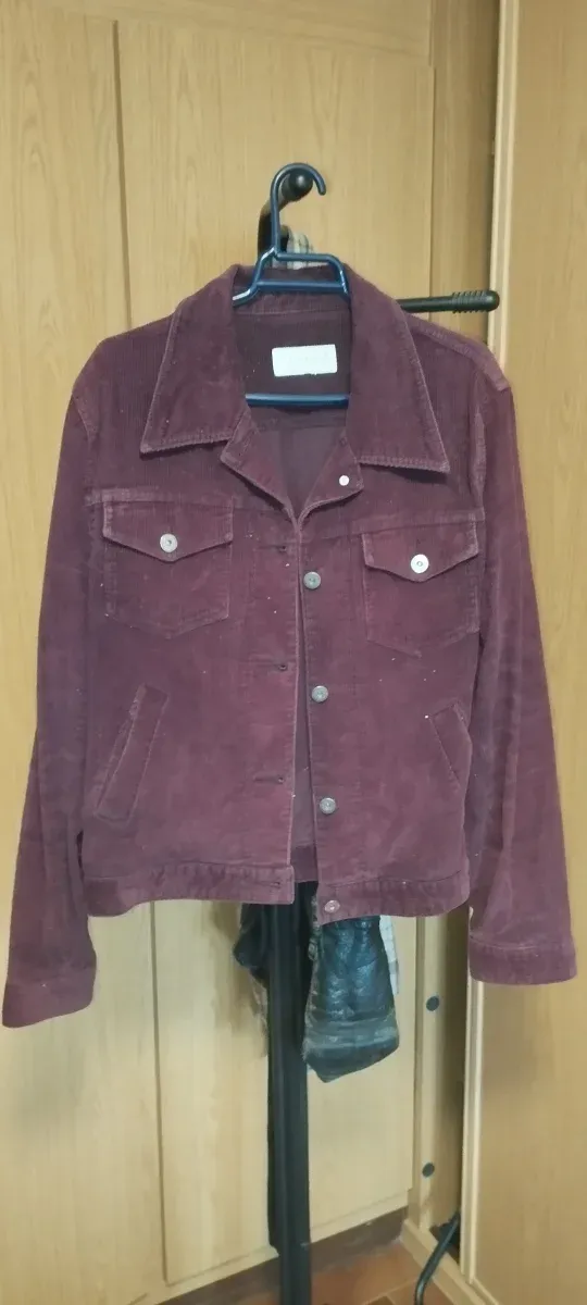 Cazadora pana H&M Talla M Morado