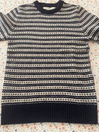 Jersey invierno rayas azul y blanco