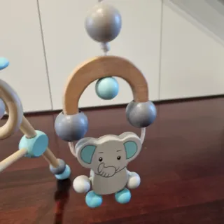 Palestrina neonati legno grigia e turchese