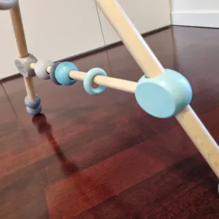 Palestrina neonati legno grigia e turchese