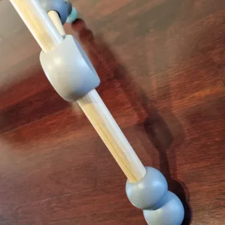 Palestrina neonati legno grigia e turchese