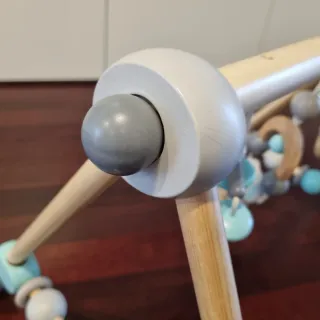 Palestrina neonati legno grigia e turchese