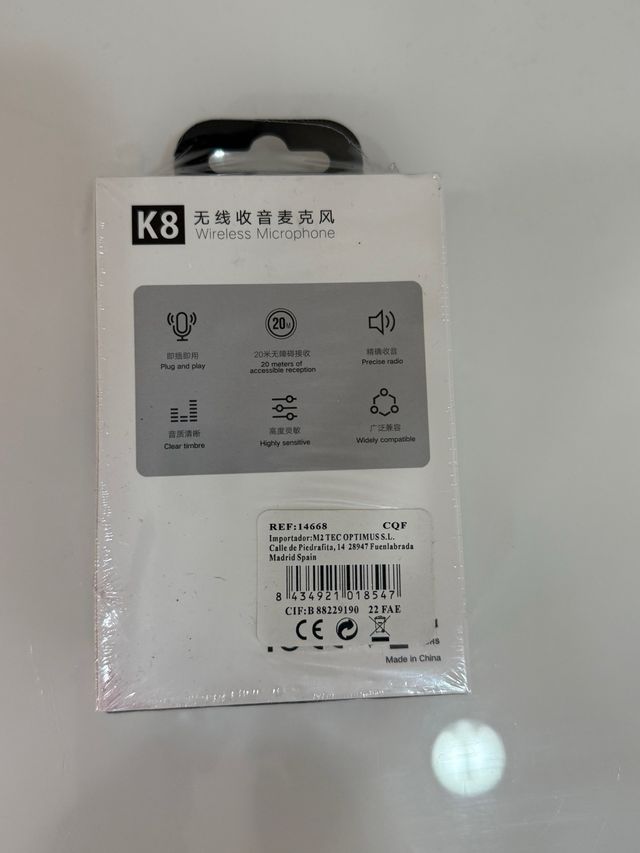 16 unidades Micrófono Inalámbrico K8 para Móvil