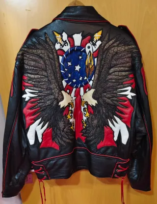 Chaqueta Piel Vintage Hombre de ocasión