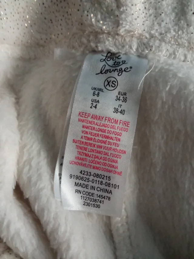 Pijama mujer azul y beige con zorro