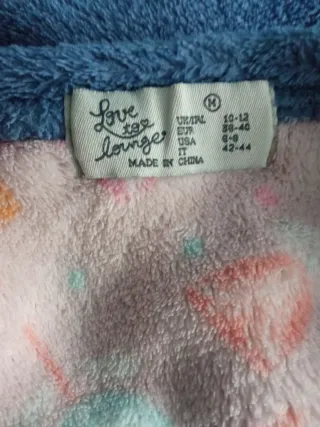 Pijama mujer azul y beige con zorro