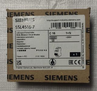 INTERRUPTOR AUTOMÁTICO SIEMENS C 16 1P+N