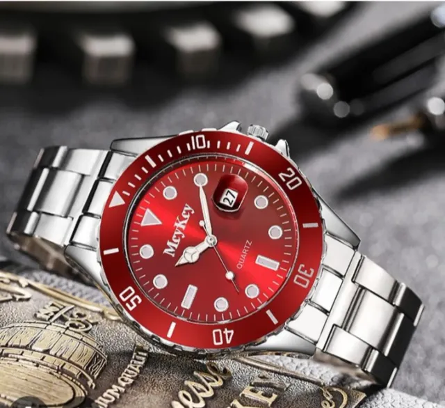 Reloj McyKey con esfera roja