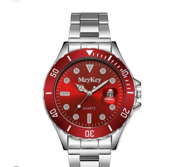 Reloj McyKey con esfera roja
