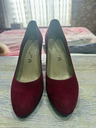 Zapatos Unisa Rojos Tacon